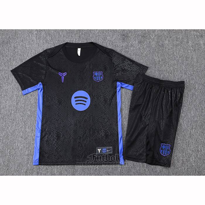 Chandal del Barcelona Manga Corta 2025-2026 Negro - Pantalon Corto